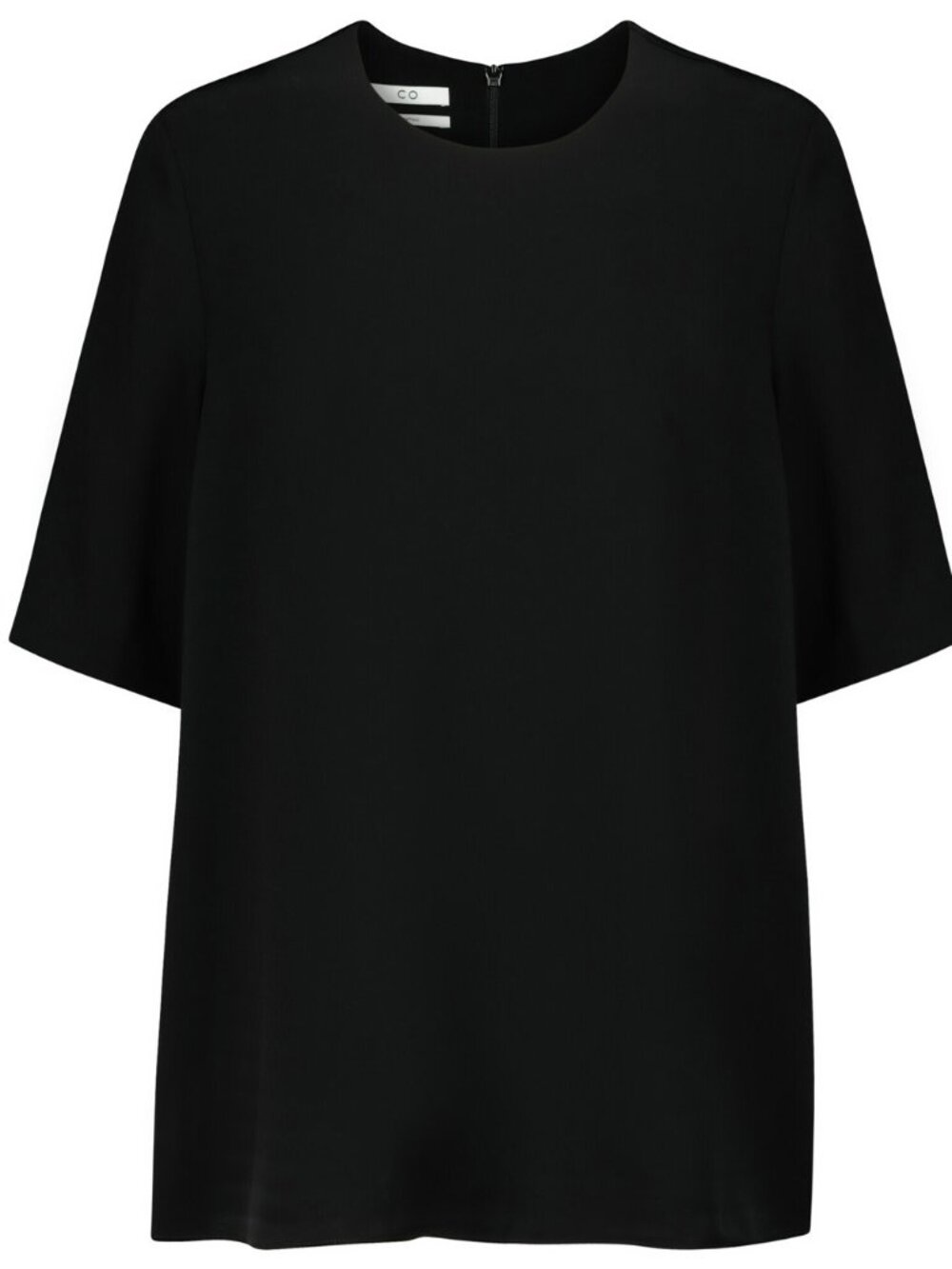 NWT Co by Coach Womens Size Small or Medium Black Crepe T-Shirt $350 retail NEW